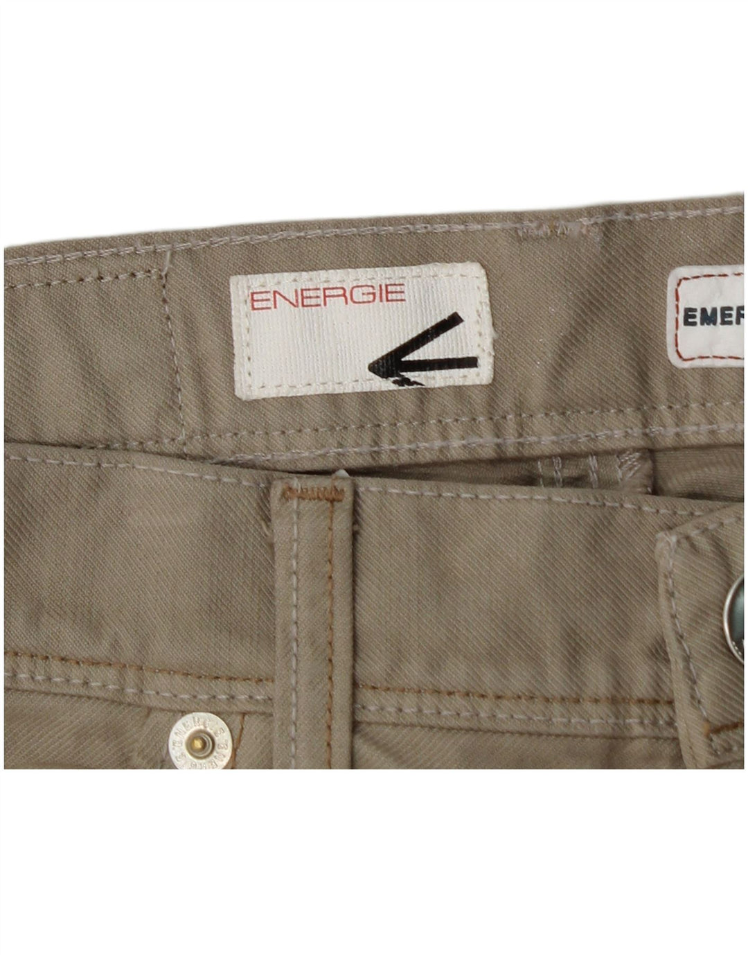 ENERGIE Pantaloni casual dritti da uomo Emerson W33 L32 in cotone beige