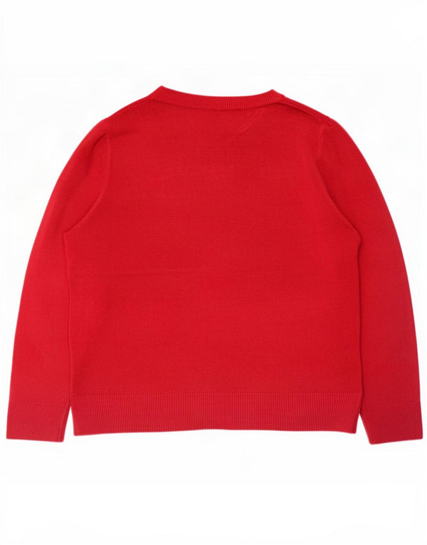 Marks & Spencer Womens Boat Neck Jumper Sweater UK 14 Medium Pink Acrylic