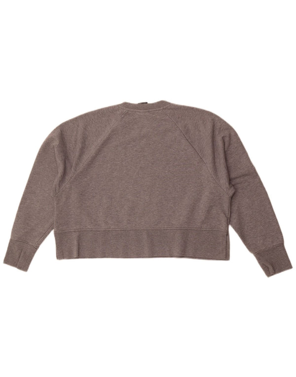 Felpa oversize con grafica Nike Dri Fit da donna UK 14 Grigio medio