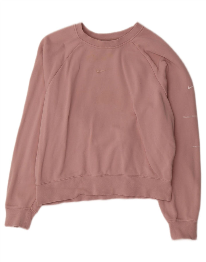 Felpa da donna Nike Jumper UK 16 Large Pink Cotton
