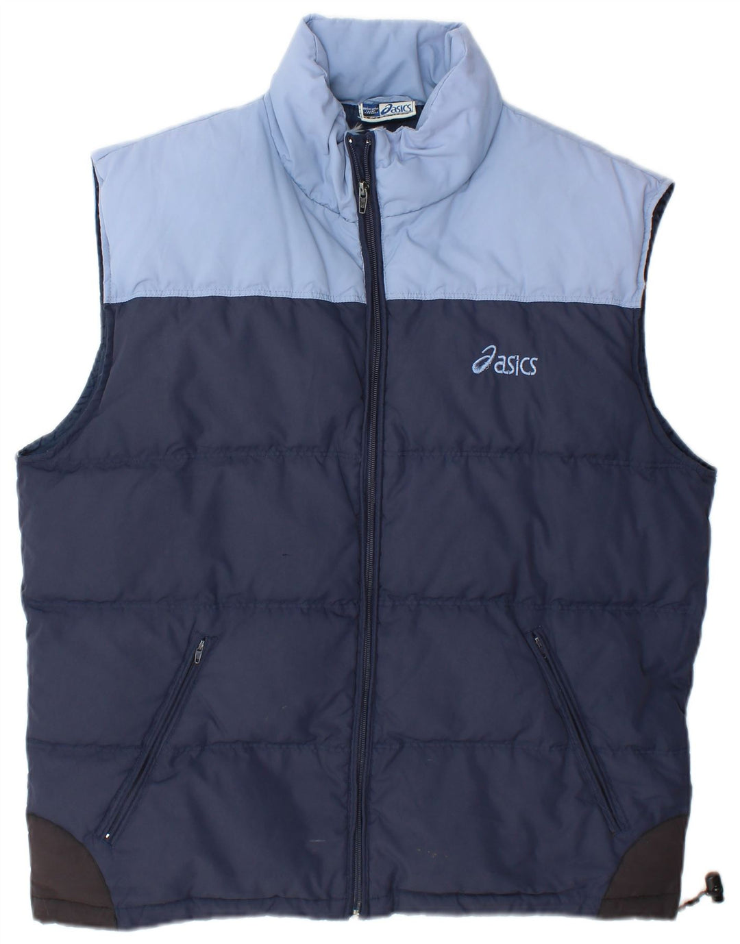 Gilet imbottito da uomo Asics UK 40 Large Blu Navy Colorblock