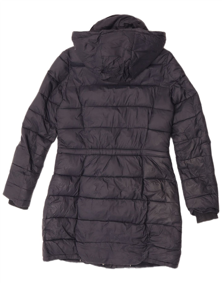 Cappotto imbottito con cappuccio da donna Massimo Dutti UK 10 piccolo nylon nero