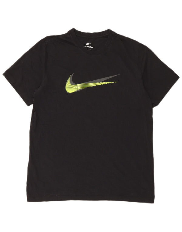 T-shirt grafica da uomo NIKE Top grande in cotone nero