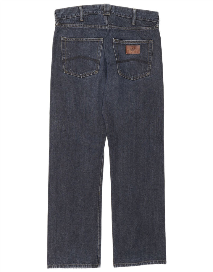 Jeans dritti da uomo Armani W32 L33 in cotone blu navy