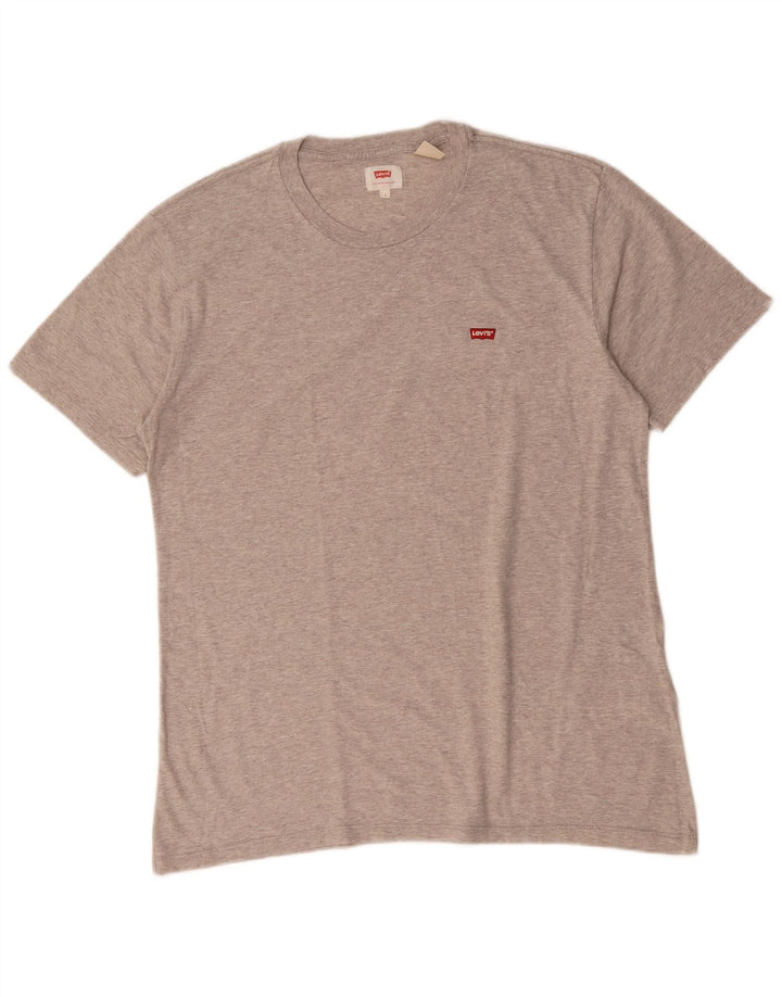T-shirt da uomo Levi's Top Large in cotone grigio