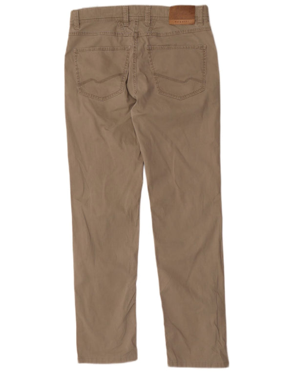 Bugatti Pantaloni casual dritti da uomo W32 L30 Lycra beige