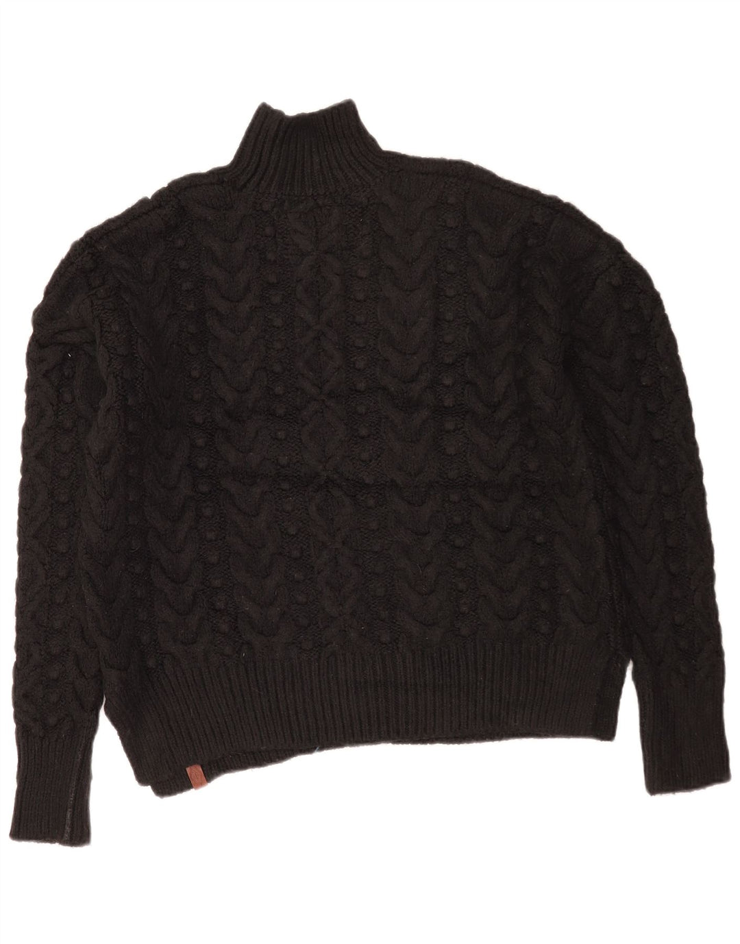 Maglione maglione oversize da donna con collo a tartaruga Superdry UK 10 piccolo nero