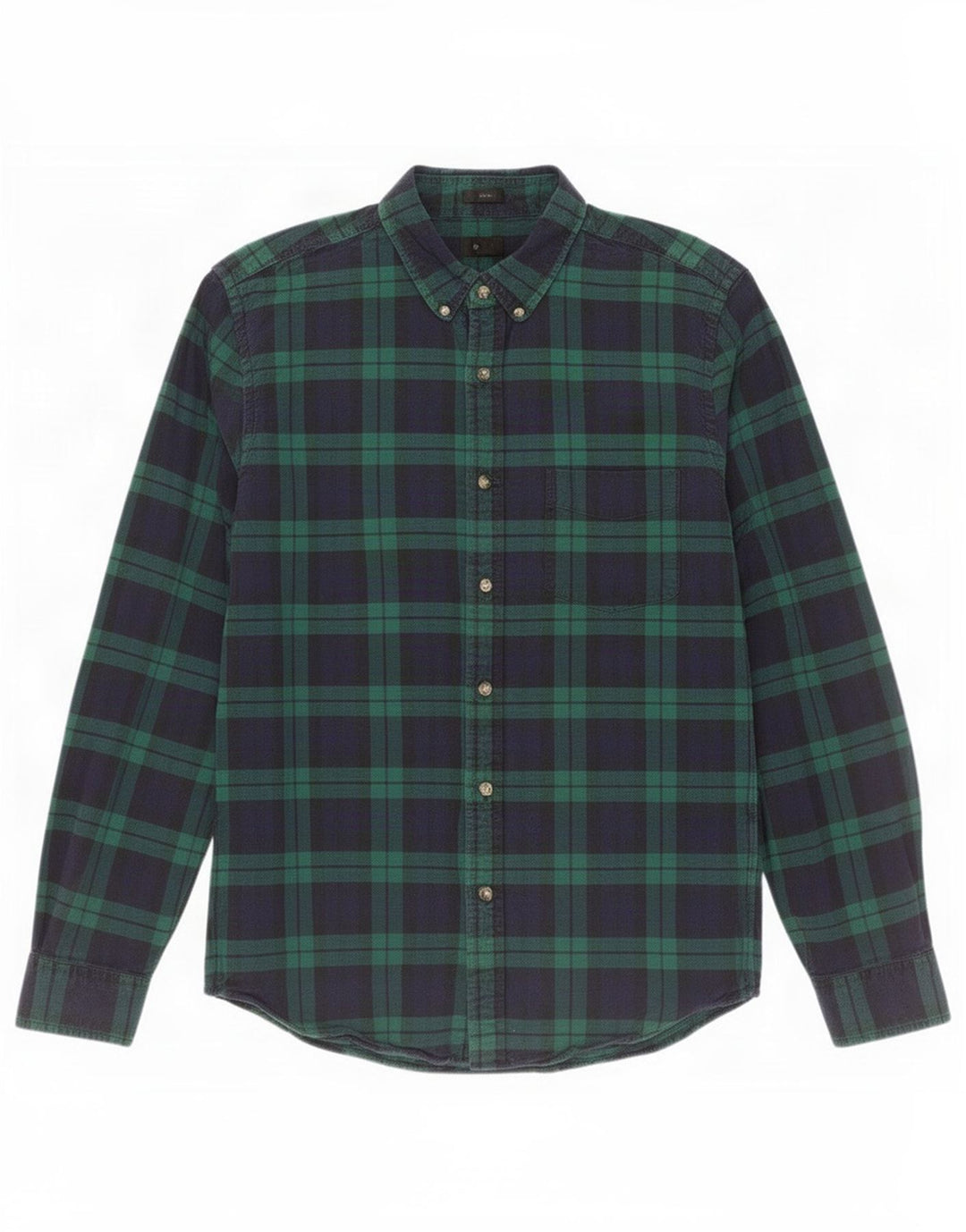 J. Crew Camicia da uomo in flanella slim Oxford a quadri verde medio