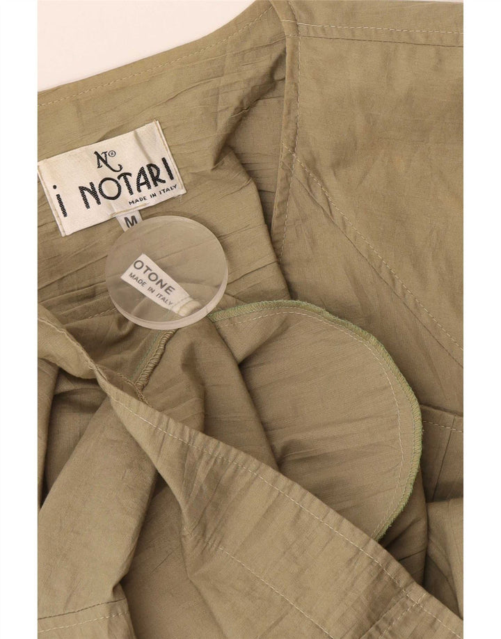 Giacca blazer vintage da donna a 2 bottoni a pipistrello UK 14 cotone verde medio