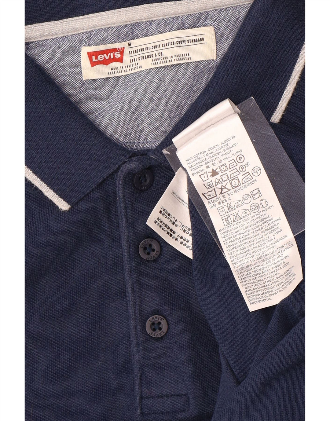 Polo LEVI'S da uomo Coupe Standard vestibilità standard cotone medio blu navy