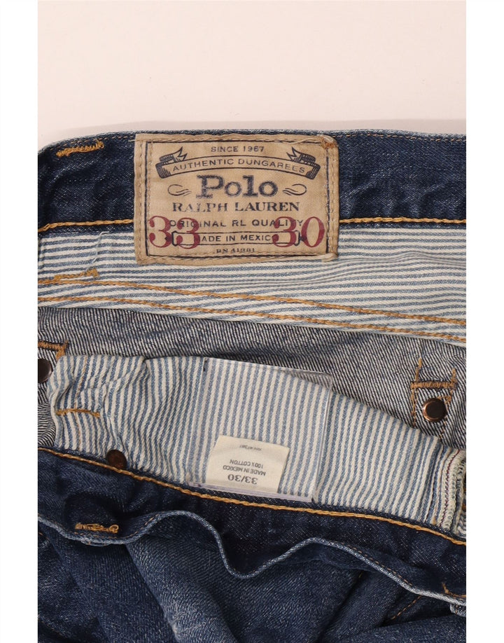 Jeans dritti da uomo Polo Ralph Lauren W33 L30 cotone blu