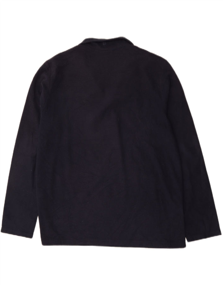 Maglione in pile da uomo con collo con zip Mountain Warehouse XL poliestere blu navy