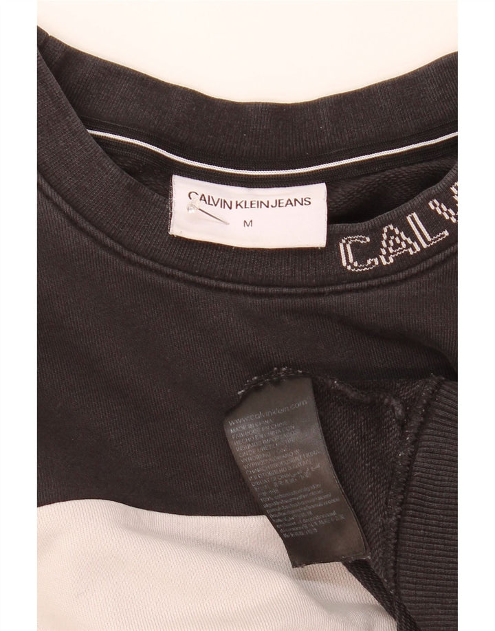 Calvin Klein Jeans Felpa grafica da uomo Maglione color block medio nero