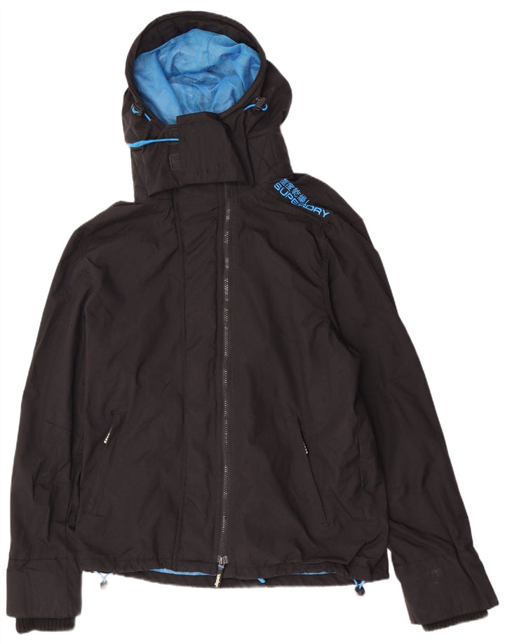 Giacca antipioggia da uomo con cappuccio Superdry Windcheater UK 40 Large Black Colourblock