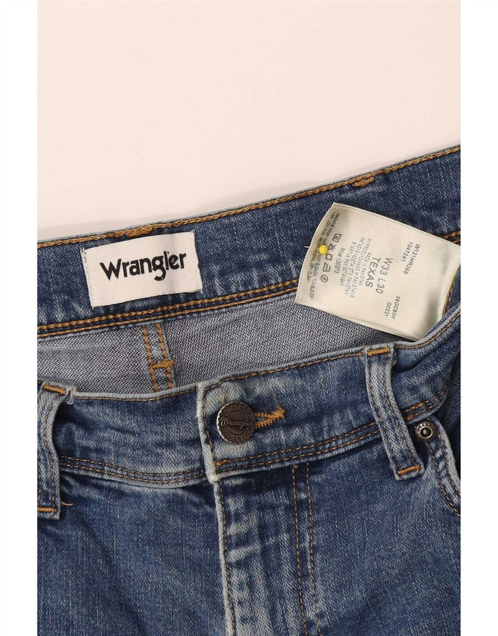 Jeans dritti da uomo Wrangler Texas W33 L30 cotone blu