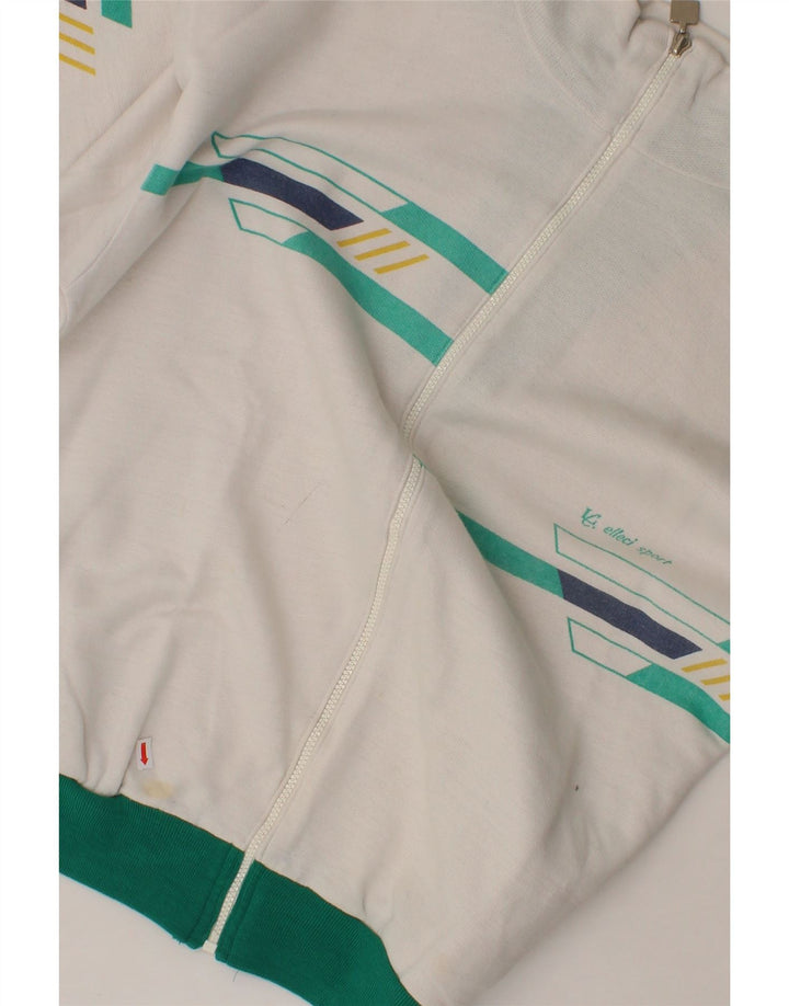 VINTAGE Mens Tracksuit Top Jacket XL White Vintage Vintage and Second-Hand Vintage from Messina Hembry 