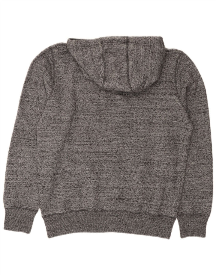 Maglione con cappuccio grafico da uomo Champion in cotone chiazzato grigio medio