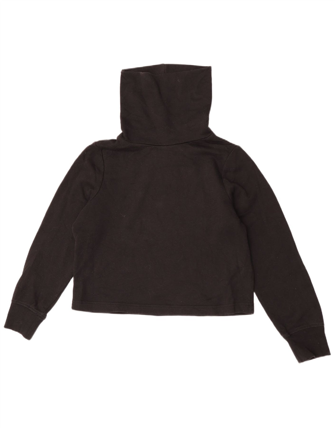 Top Zara da donna, camicetta oversize corta con collo alto, taglia UK 10, piccola, nera