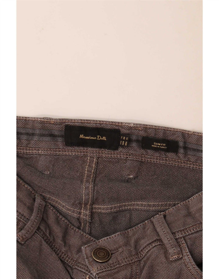 Pantaloni casual slim fit da uomo Massimo Dutti EU 40 Medium W31 L31 Grigio