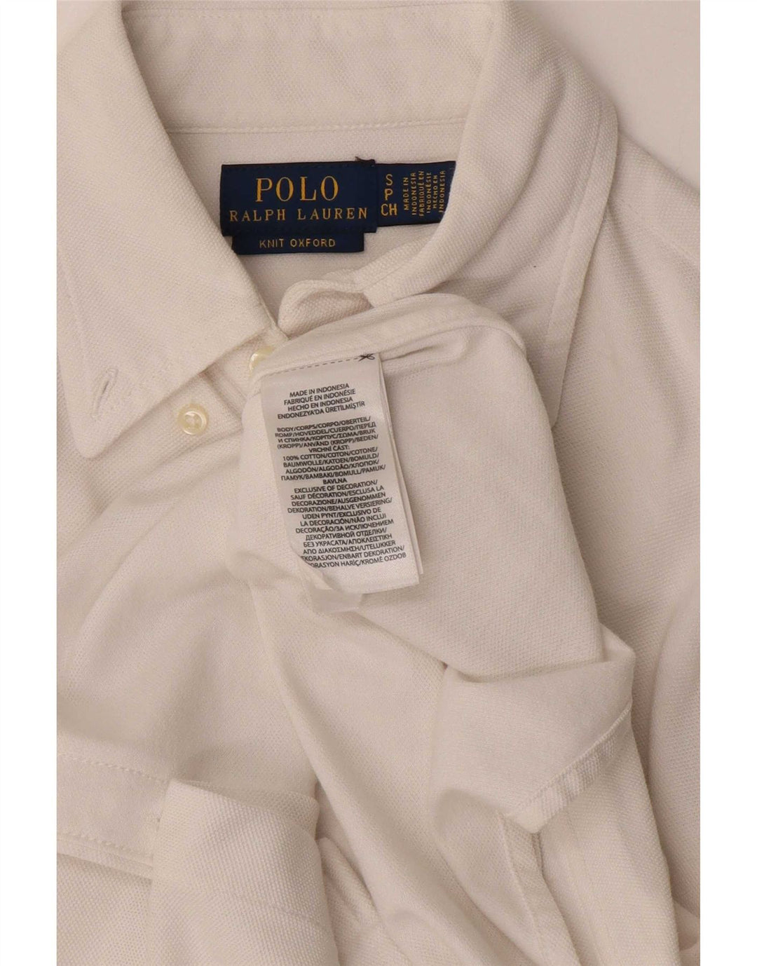 Polo Ralph Lauren Camicia da uomo piccola in cotone bianco