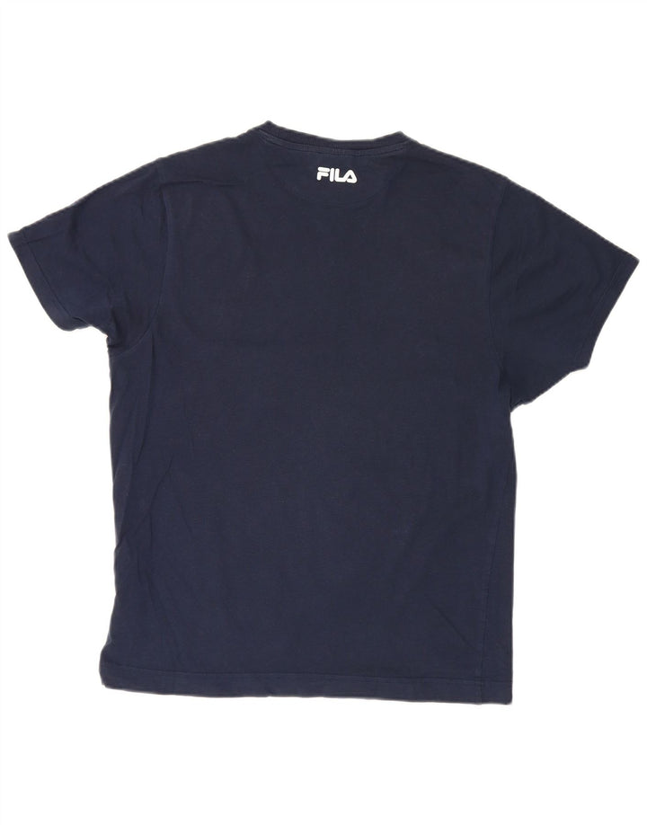 T-shirt grafica da uomo Fila Top XS blu navy