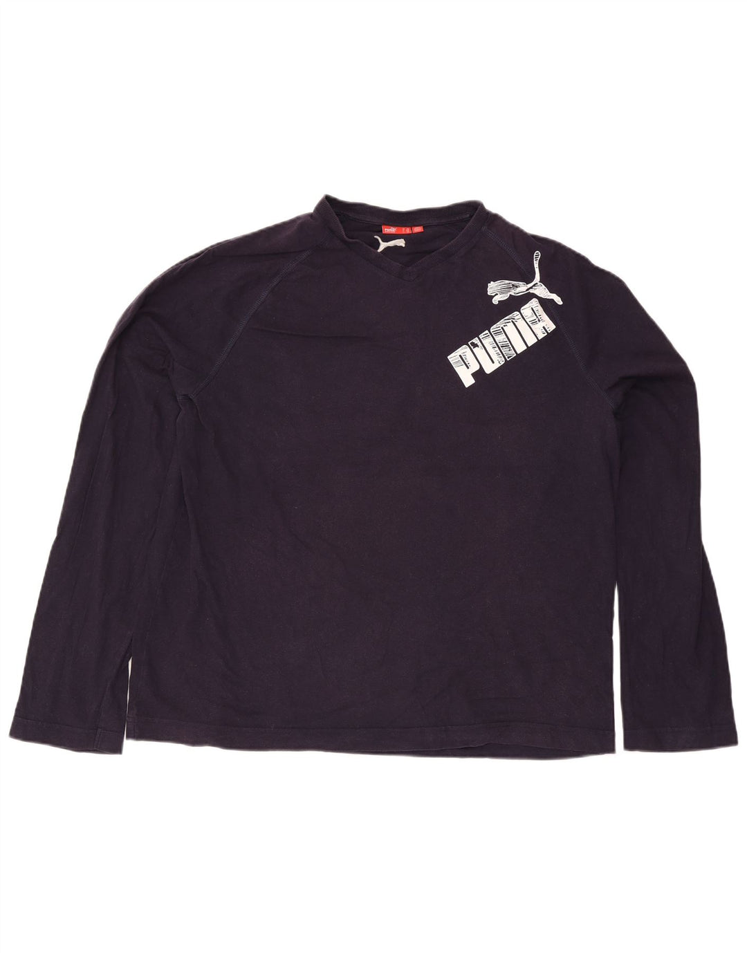 Puma Maglietta grafica da uomo a maniche lunghe 2XL Cotone blu navy