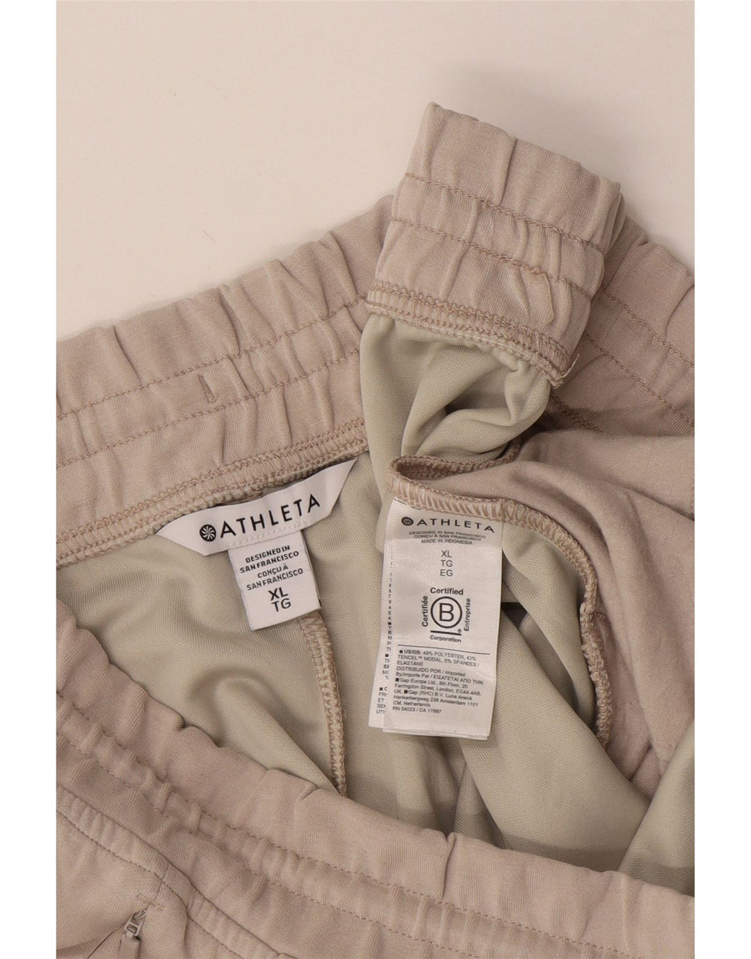 Pantaloni da tuta da donna ATHLETA UK 18 XL Poliestere beige
