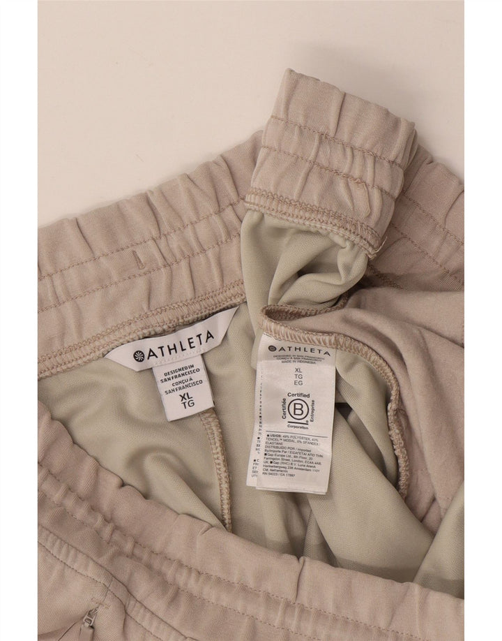 Pantaloni da tuta da donna ATHLETA UK 18 XL Poliestere beige