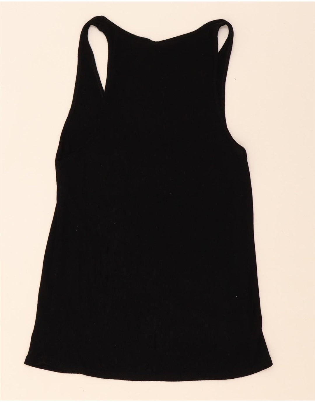 ZARA Womens Vest Top UK 12 Medium Black Vintage Zara and Second-Hand Zara from Messina Hembry 