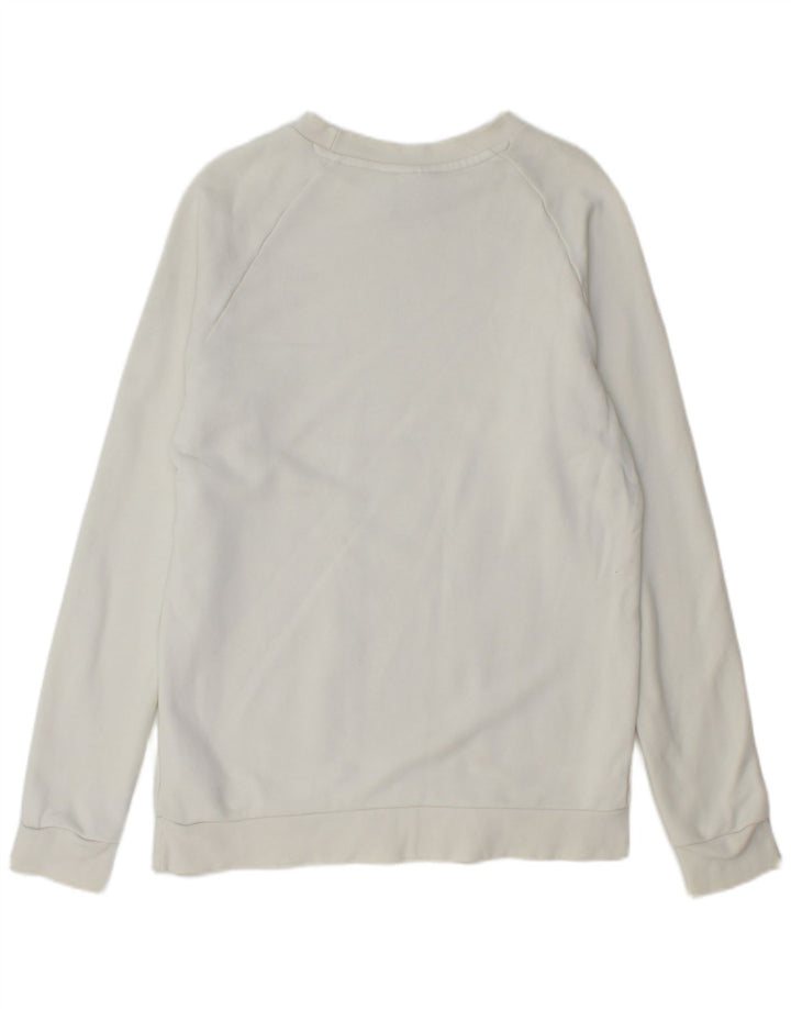 Felpa grafica da uomo ADIDAS, maglione piccolo, cotone bianco