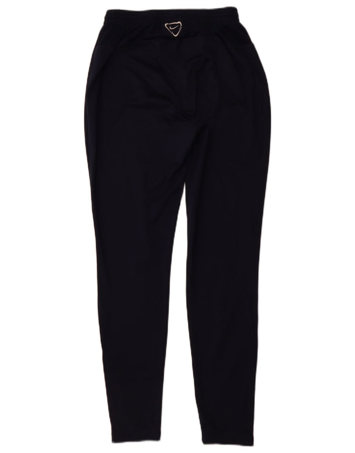 Pantaloni da tuta NIKE Dri Fit da donna UK 10 Small poliestere blu navy