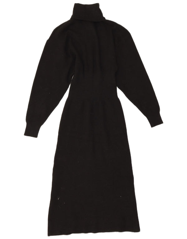 Abito maglione a maniche lunghe da donna Zara UK 8 Small in viscosa nera