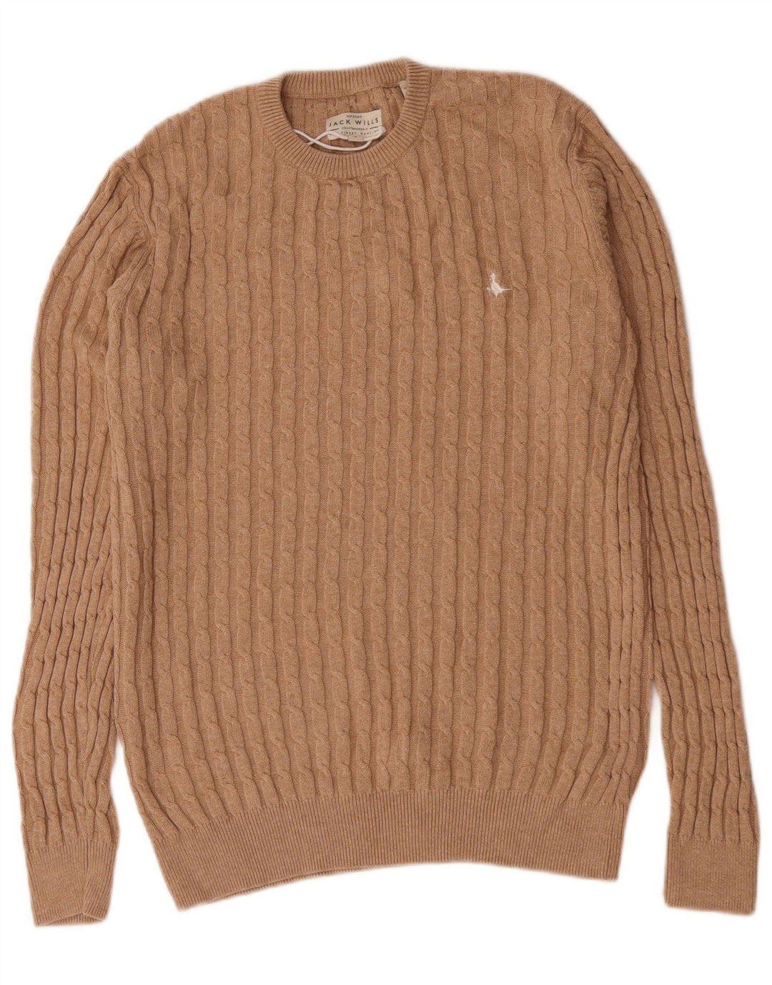 Maglione maglione girocollo da uomo Jack Wills piccolo cotone beige