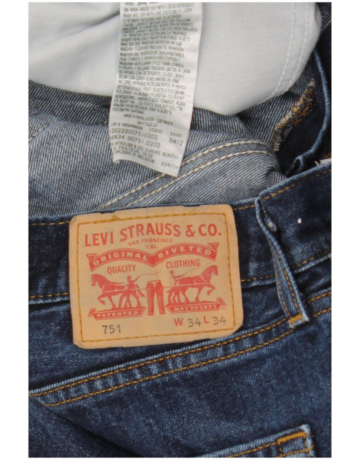 Levi's Uomo 751 Jeans dritti W34 L34 Cotone blu navy