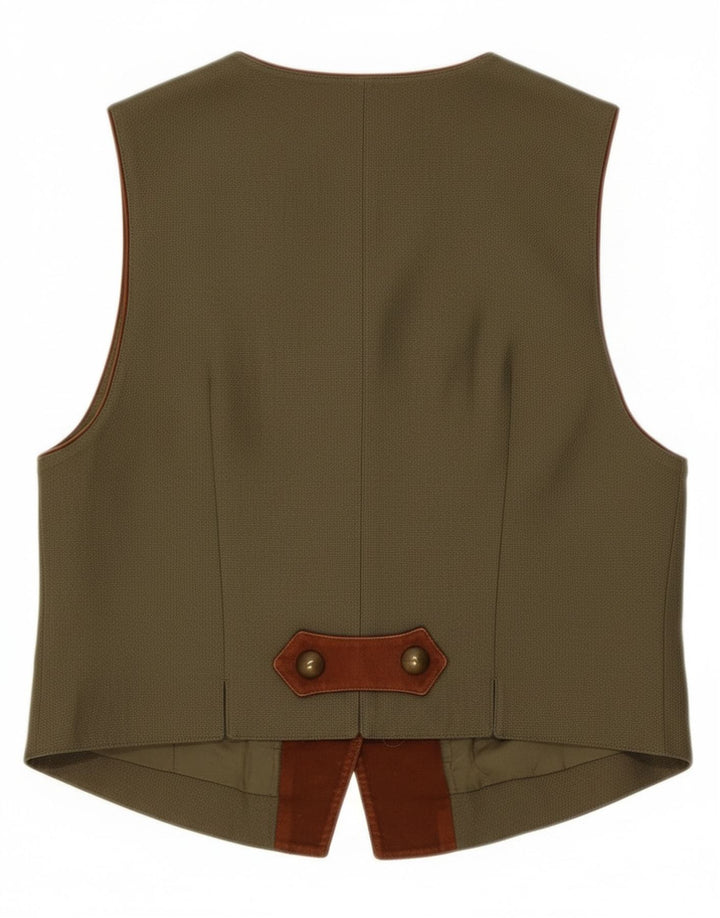 Gilet da donna C&A UK 14 Lino floreale kaki medio