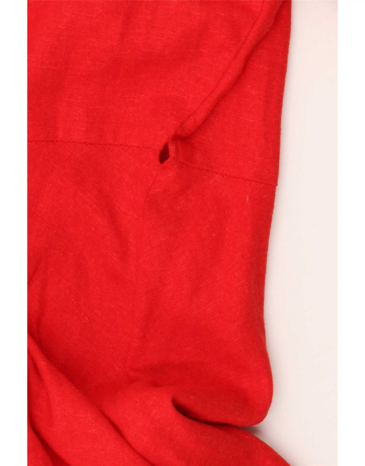 Abito a portafoglio da donna Zara UK 6 XS lino rosso