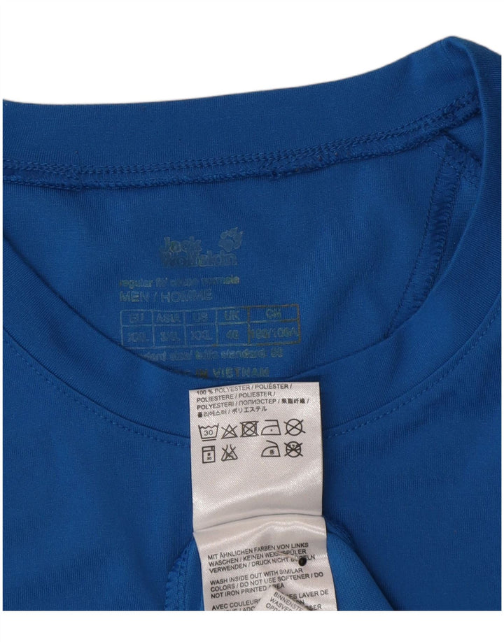 T-shirt da uomo Jack Wolfskin Top UK 46 2XL poliestere blu