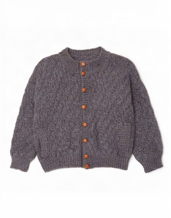 Vintage Mens Cardigan Sweater Large Navy Blue