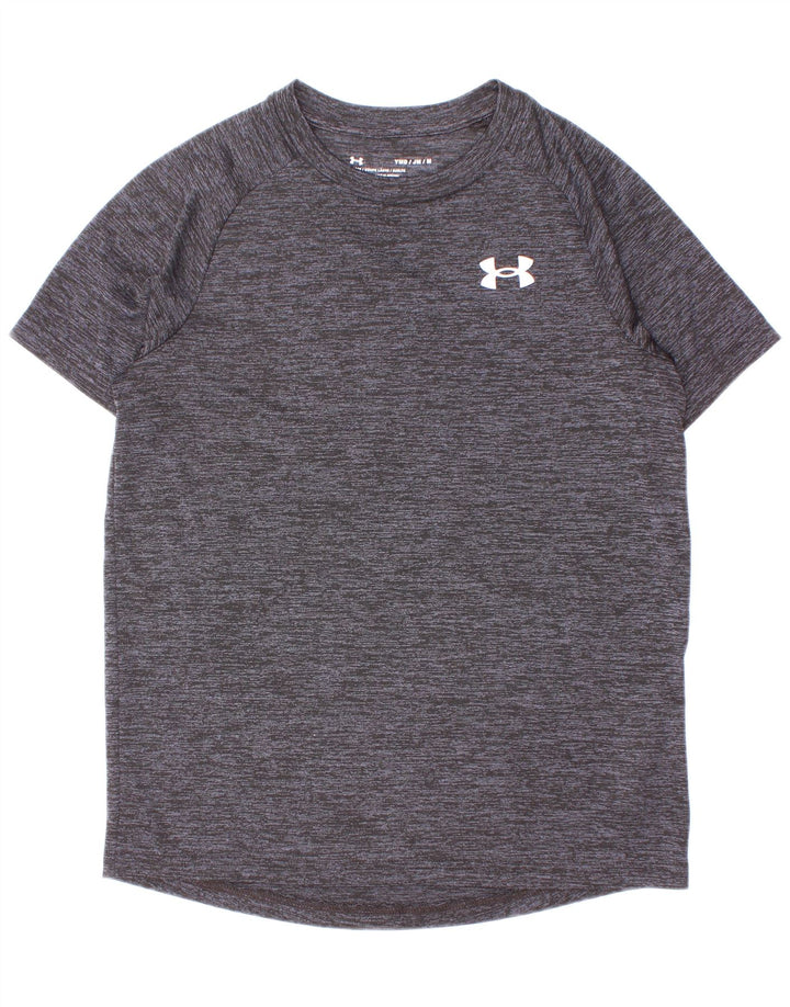 Maglietta Under Armour da bambino 9-10 anni in poliestere screziato grigio medio