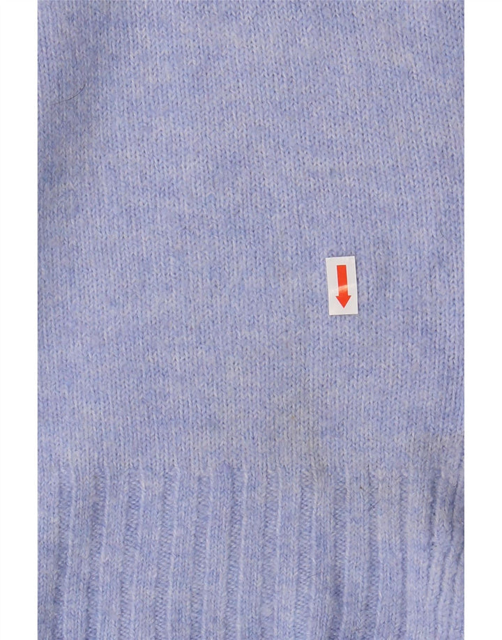Maglione maglione girocollo da donna Marks & Spencer UK 10 piccolo acrilico blu