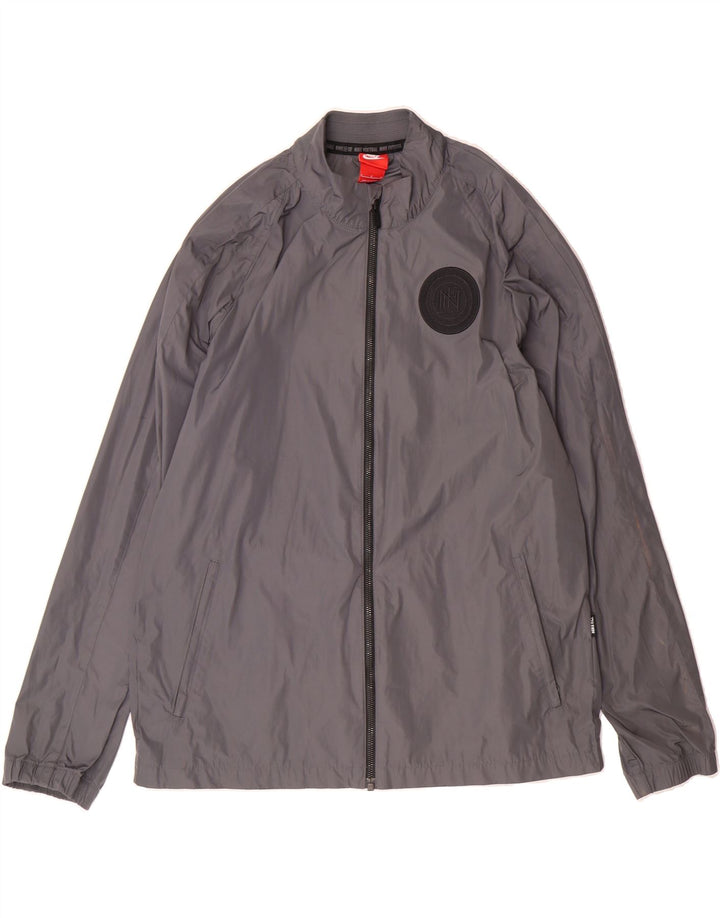 NIKE Mens Tracksuit Top Jacket Large Grey Polyester Vintage Nike and Second-Hand Nike from Messina Hembry 