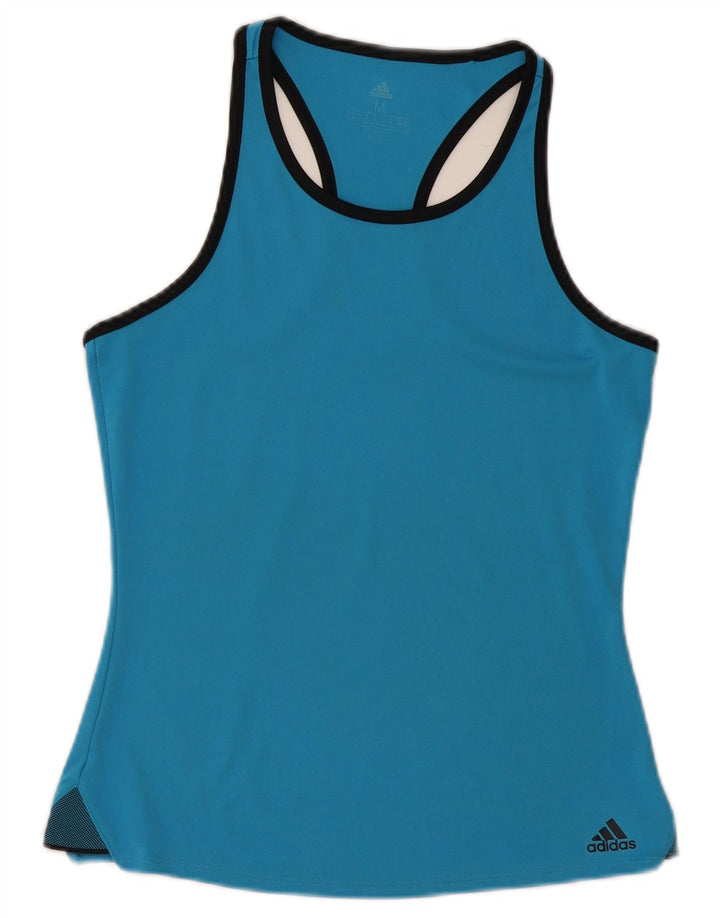 Canotta Adidas Climalite da donna UK 12/14 Blu medio