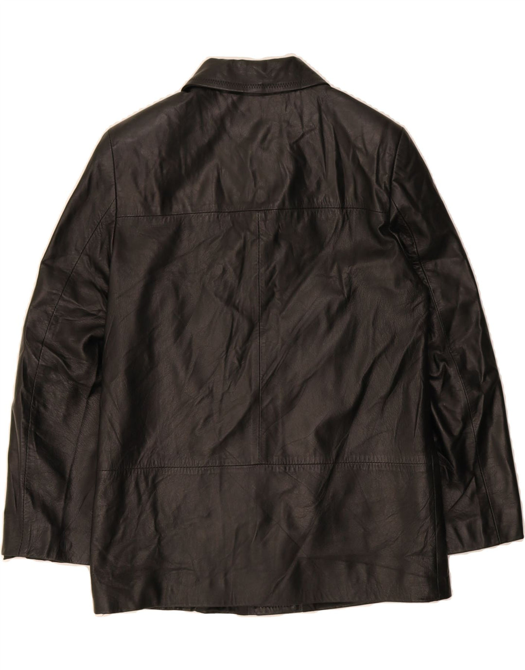 VINTAGE Womens Leather Jacket IT 42 Medium Black Leather Vintage Vintage and Second-Hand Vintage from Messina Hembry 