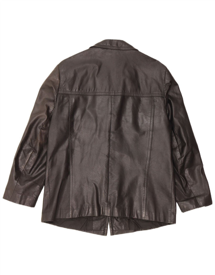 Giacca in pelle vintage da uomo UK 38 in pelle nera media