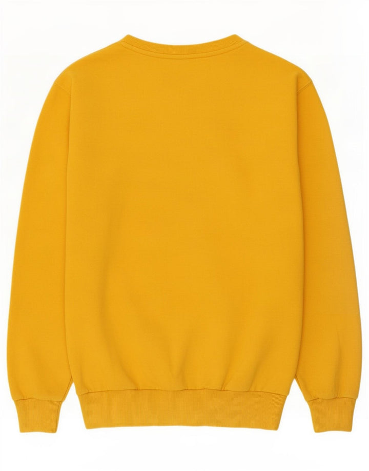 Felpa oversize con grafica da donna Ellesse, maglione UK 10 piccolo giallo