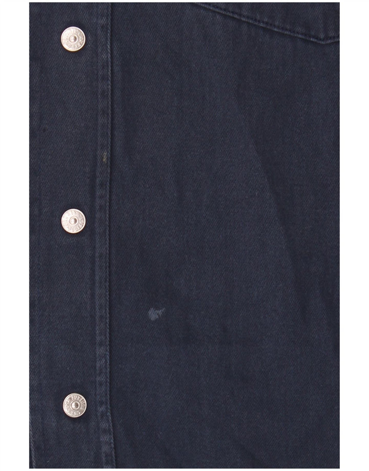 Camicia da uomo Carrera taglia 39/40 cotone medio blu navy