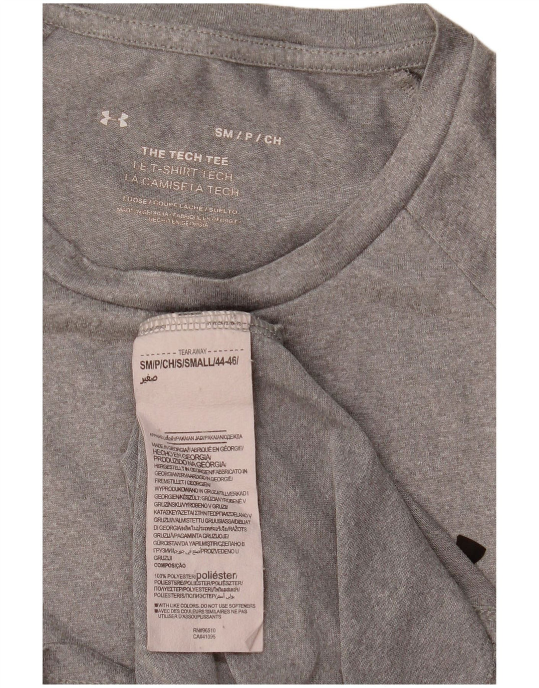 T-shirt da uomo vestibilità ampia Under Armour, piccola, in poliestere grigio
