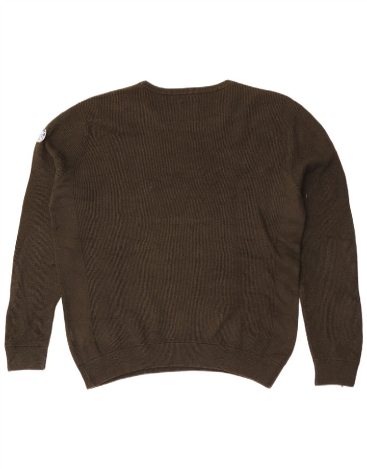 Maglione maglione girocollo da uomo North Sails XL in cotone kaki