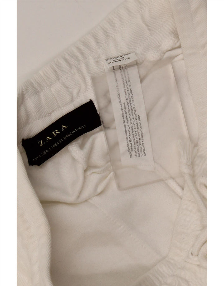 Pantaloncini sportivi da uomo Zara piccoli in cotone bianco