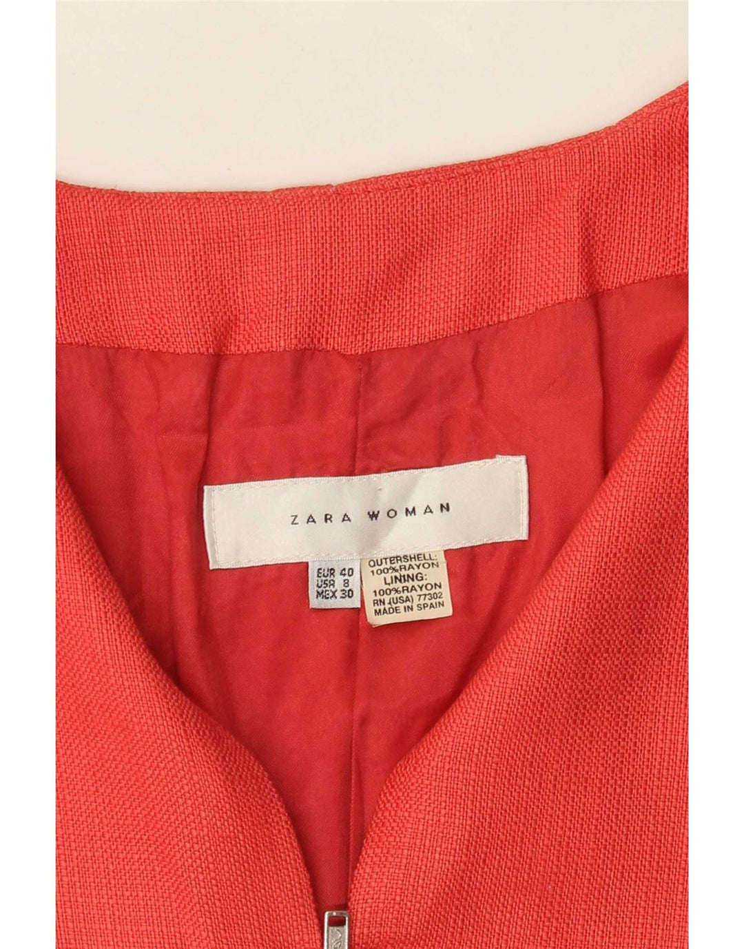 Giacca Bolero da donna con maniche a 3/4 Zara EU 40 Rayon rosso medio
